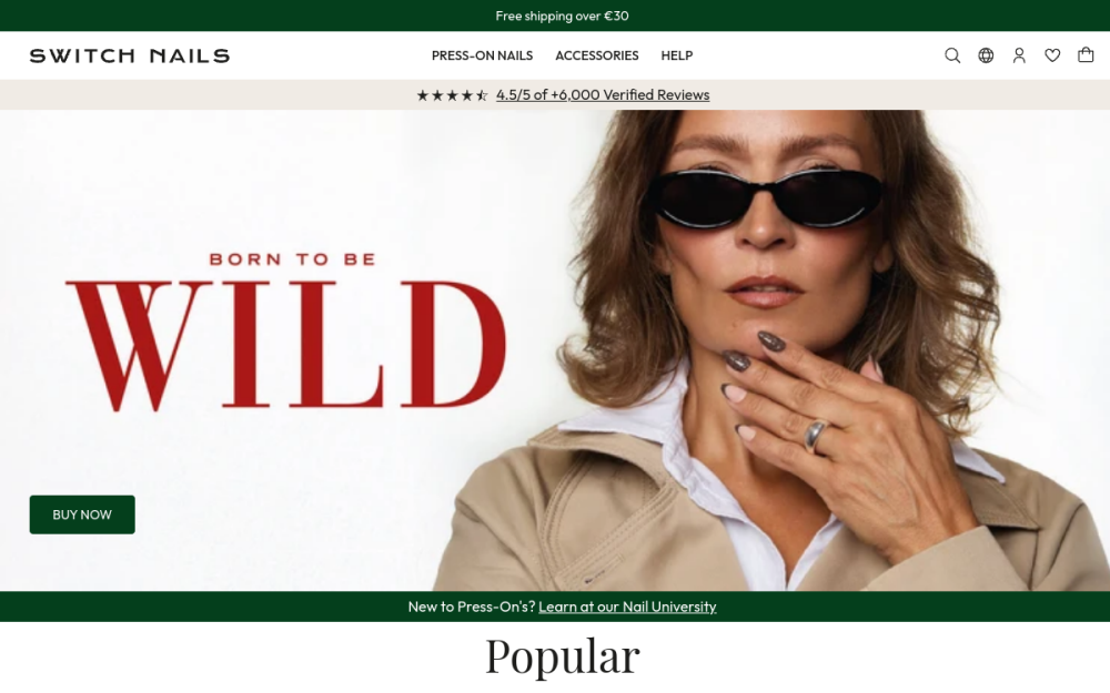 Switch Nails E-Commerce Website